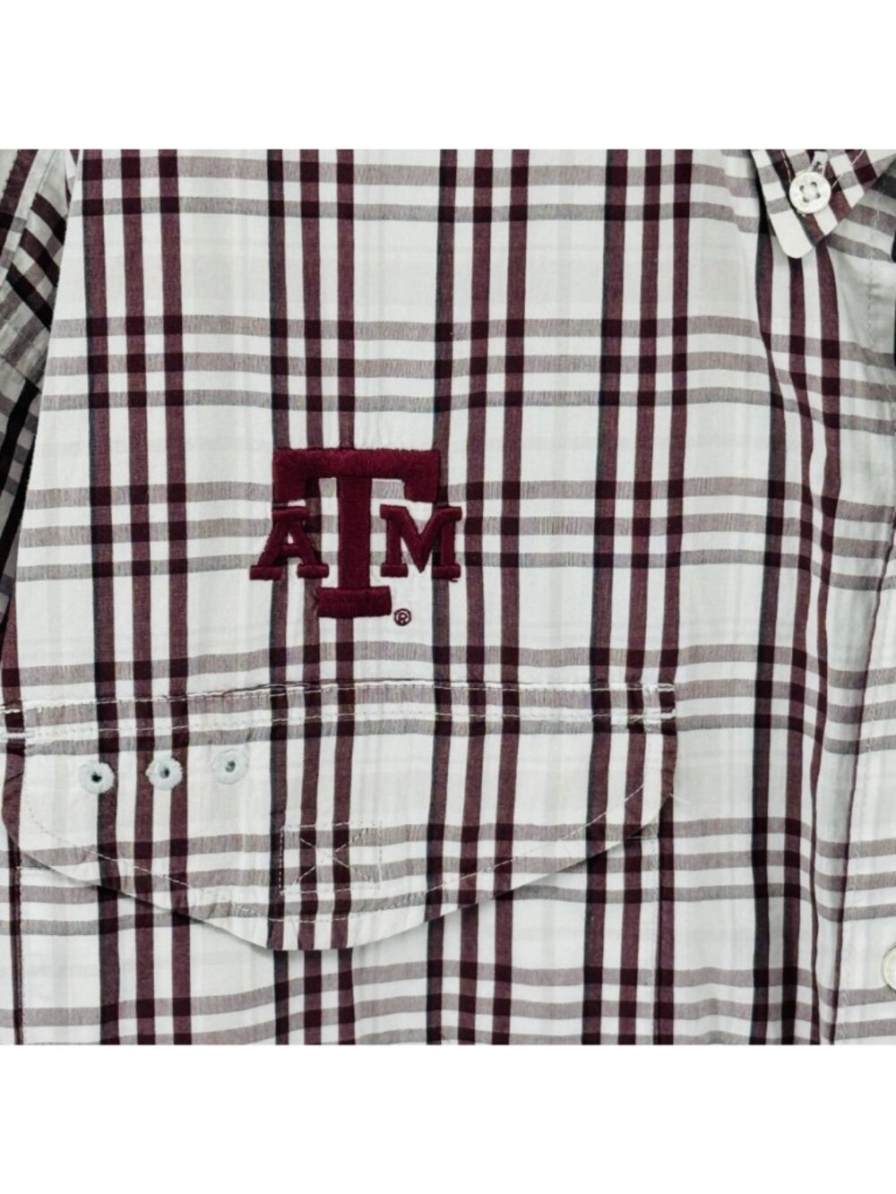 Columbia PFG Superbonehead TEXAS A & M AGGIES Shirt XL Maroon White WHOOP! - Picture 6 of 8
